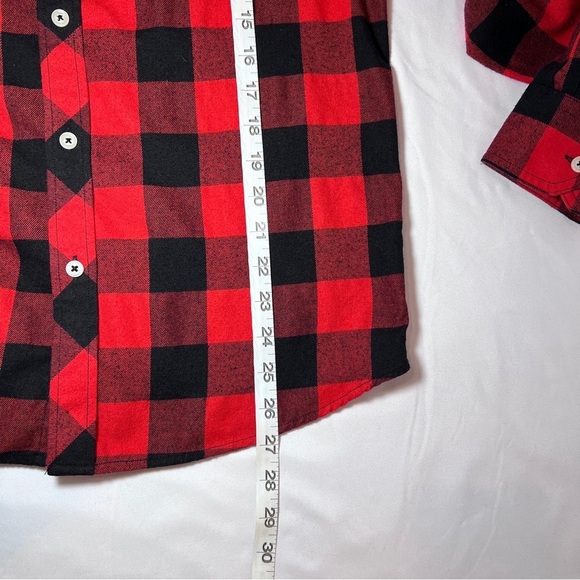Design in Italy Red-Black Buffalo 🦬 Plaid Shirt-Size Small - Picture 6 of 7